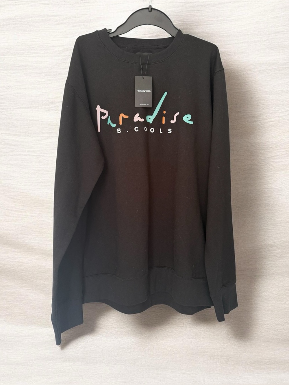 Barney Cools Paradise Graphic Crewneck - Black with Pastel Accents